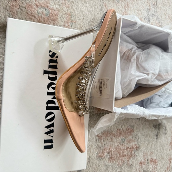 superdown Nude Rhinestone Heels - Picture 6 of 11